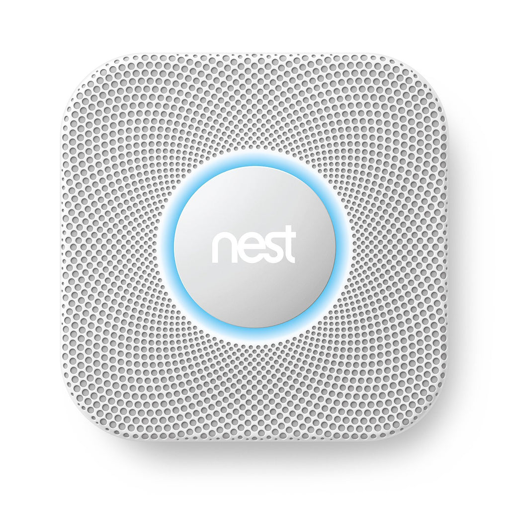Google Nest Protect - Smoke Alarm - Smoke Detector and Carbon Monoxide  Detector - Wired, White 