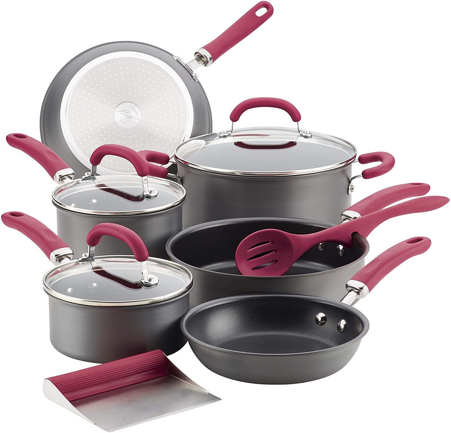 Caannasweis Nonstick 11 Piece Aluminum Cookware Set & Reviews