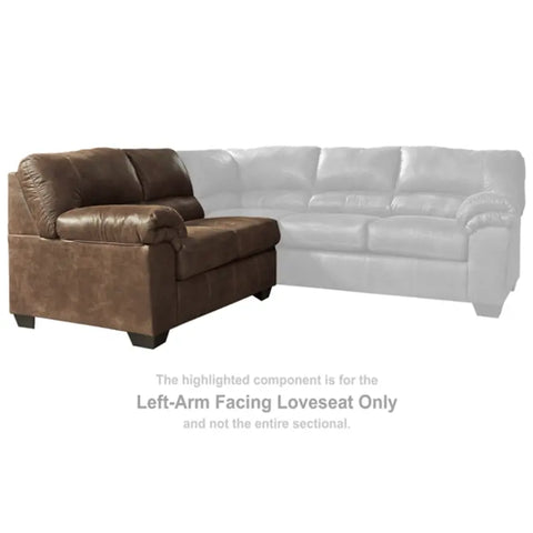 Ashley Funiture Bladen Left-Arm Facing Loveseat in Coffee