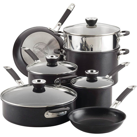 Anolon SmartStack 10-Piece Cookware Set in Black