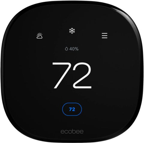 ecobee Enhanced Smart Programmable Touch-Screen Wi-Fi Thermostat in Black