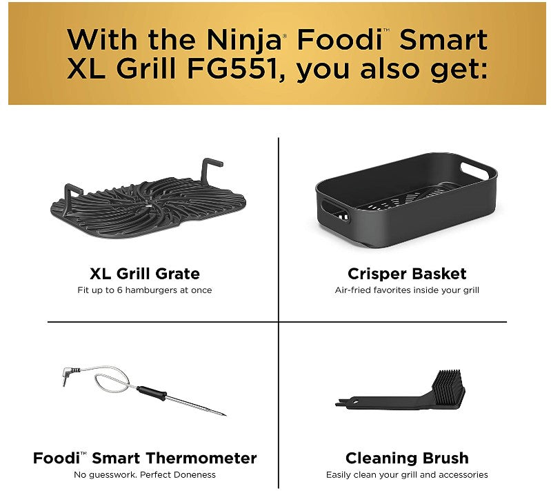 Fingerhut - Ninja Foodi Smart XL 6-in-1 Indoor Grill with 4-Qt