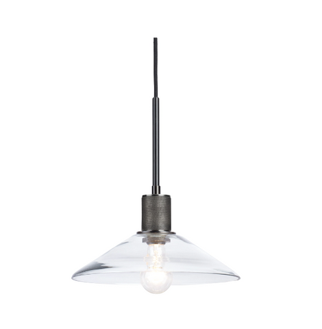 Ashley Furniture Chaness Pendant Light - Clear/Black Finish