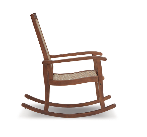 Ashley Furniture Emani Rocking Chair Brown Natural Smart Neighbor