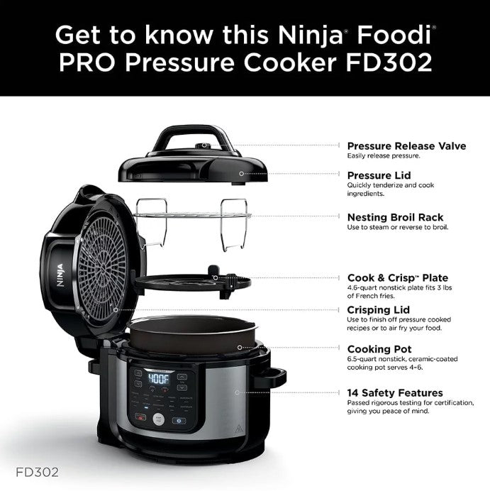 Ninja popular foodie pressure cooker steam fryer