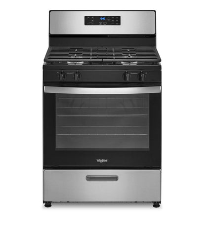 Whirlpool 5.1 Cu. Ft. Freestanding Gas Range with Broiler Drawer in Stainless Steel