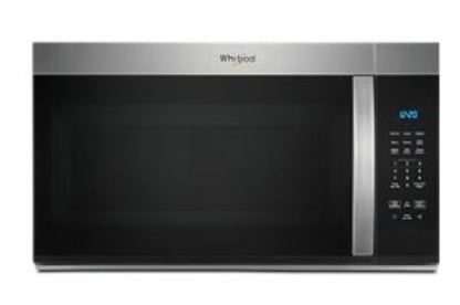 Whirlpool 30’ W 1.7 Cu. Ft Over the Range Microwave with 1000 Watts Cooking Power in Fingerprint Resistant Stainless Steel