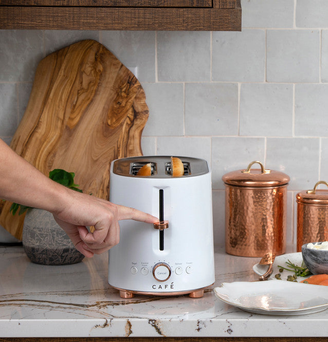 White and clearance rose gold toaster