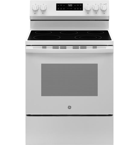 GE® 30" Free-Standing Electric Range with Crisp Mode in White