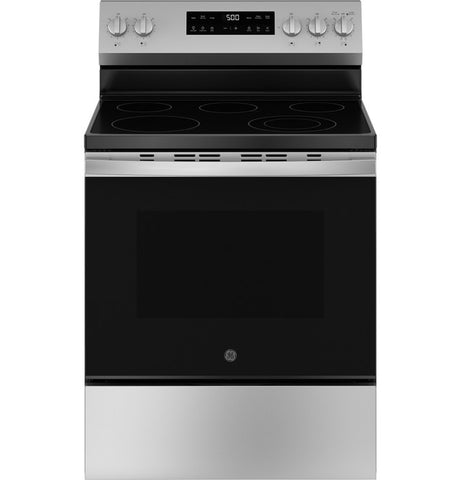 GE® 30" Free-Standing Electric Range with Crisp Mode in Stainless Steel