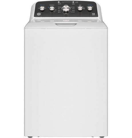 GE® 7.2 Cu. Ft. Capacity Electric Dryer with Up To 120 ft. Venting and Extended Tumble in White with Matte Black Backsplash