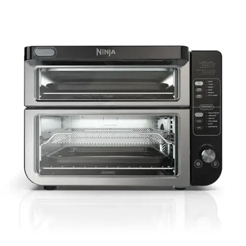 Ninja 12-in-1 Smart Double Oven with FlexDoor™ with FlavorSeal & Smart Finish, Rapid Top Oven, Convection and Air Fry