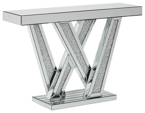 Gillrock - Mirror/Silver Finish - Console Table