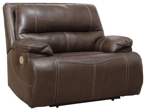 Ricmen - Walnut - Wide Seat Power Recliner