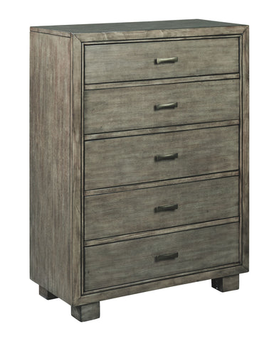 Arnett - Gray - Five Drawer Chest