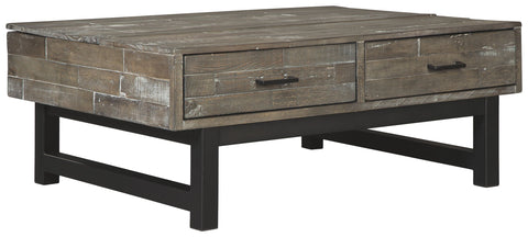 Mondoro - Grayish Brown - Lift Top Cocktail Table