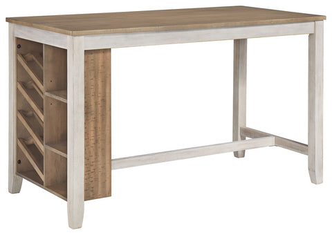 Skempton - White/Light Brown - RECT Counter Table w/Storage