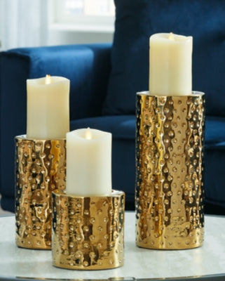 Ashley Furniture Marisa Candle Holder (Set of 2) Metallic