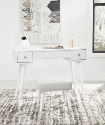 Ashley Furniture Thadamere Vanity with Stool White