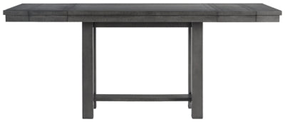 Ashley Furniture Myshanna Counter Height Dining Extension Table Black/Gray