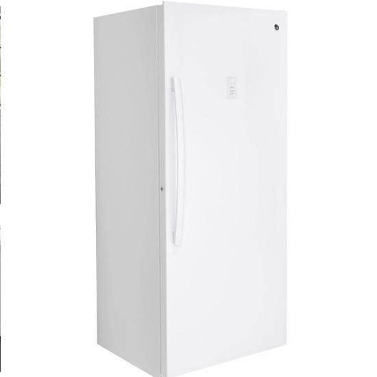GE® 21.3 Cu. Ft. Frost-Free Garage Ready Upright Freezer in White