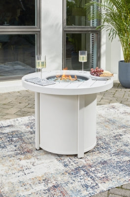 Ashley Furniture Sundown Treasure Fire Pit Table White