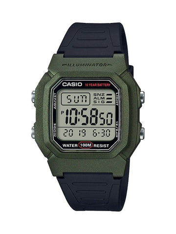 Casio Mens Large Sports Digital Watch Black/Green - Smart Neighbor