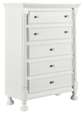 Kaslyn - White - Five Drawer Chest