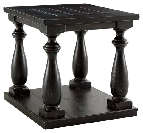 Mallacar - Black - Rectangular End Table