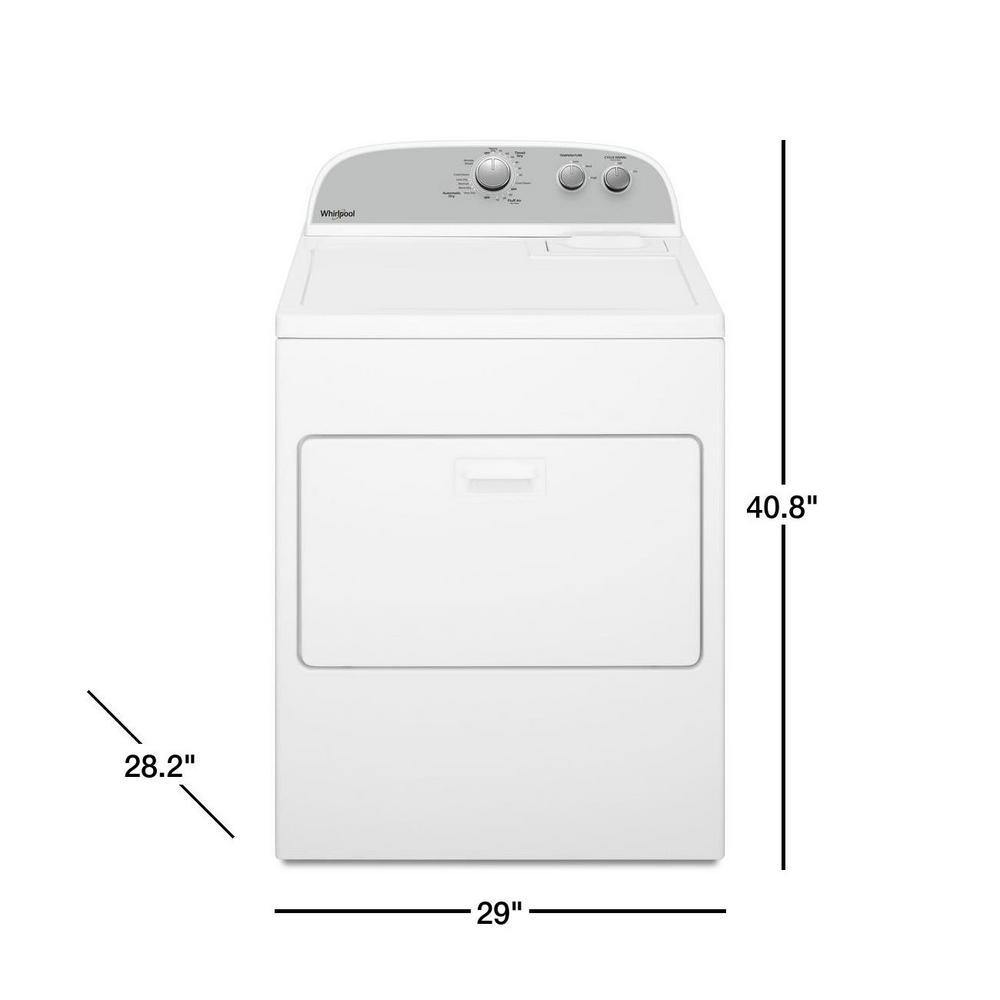 7.0 cu. ft. 120-Volt White Gas Vented Dryer with AUTODRY Drying System